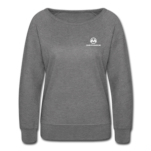 Women’s Crewneck Sweatshirt - One Monroe White Logo - heather gray