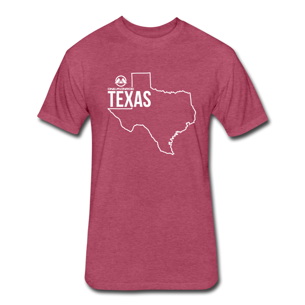 Fitted Cotton/Poly T-Shirt by Next Level - heather burgundy