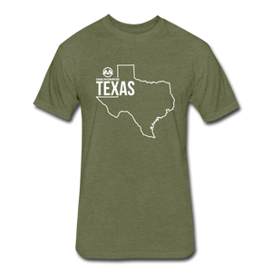 Fitted Cotton/Poly T-Shirt by Next Level - heather military green