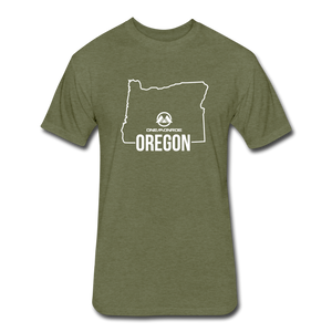 Fitted Cotton/Poly T-Shirt by Next Level - heather military green