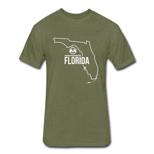 Fitted Cotton/Poly T-Shirt by Next Level - heather military green