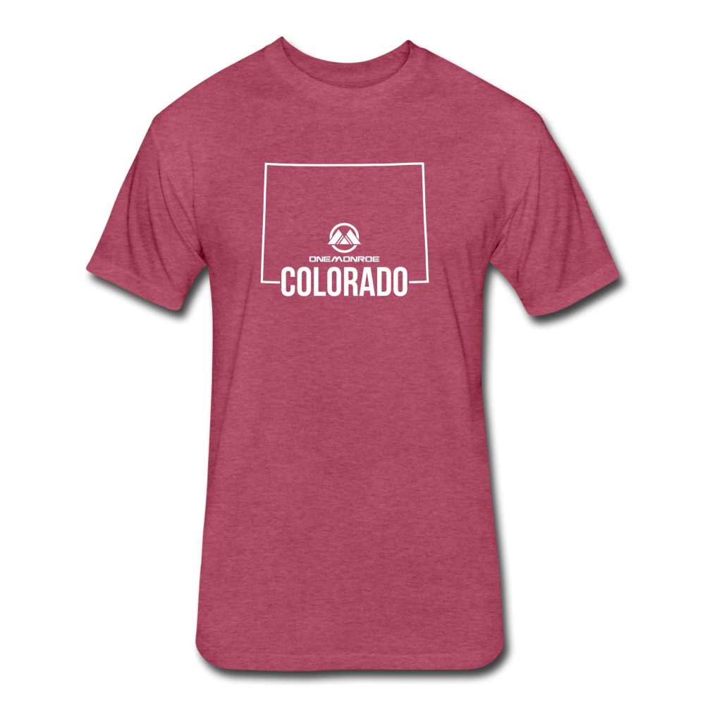 Fitted Cotton/Poly T-Shirt by Next Level - heather burgundy