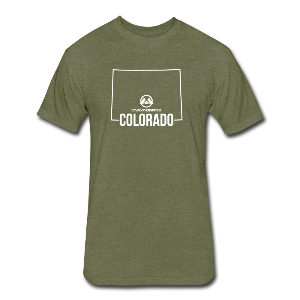 Fitted Cotton/Poly T-Shirt by Next Level - heather military green