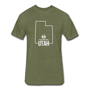 Fitted Cotton/Poly T-Shirt by Next Level - heather military green