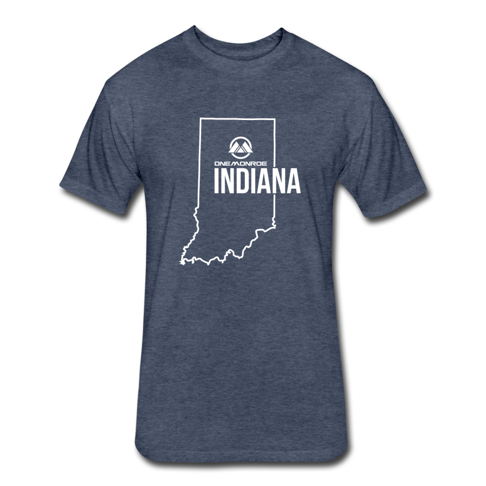 Indiana - Fitted Cotton/Poly T-Shirt by Next Level - heather navy