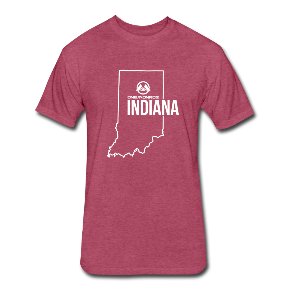 Indiana - Fitted Cotton/Poly T-Shirt by Next Level - heather burgundy