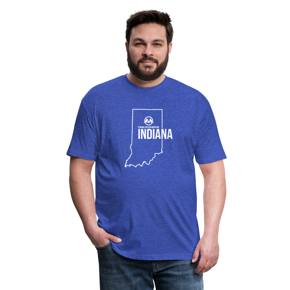 Indiana - Fitted Cotton/Poly T-Shirt by Next Level - heather royal