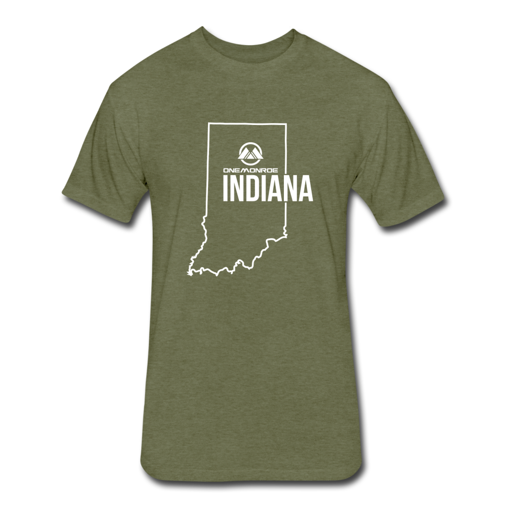 Indiana - Fitted Cotton/Poly T-Shirt by Next Level - heather military green