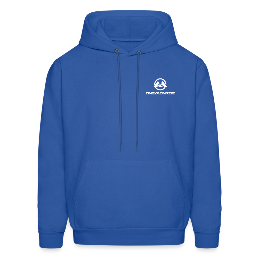 Men's Hoodie - White logo - royal blue