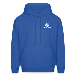 Men's Hoodie - White logo - royal blue