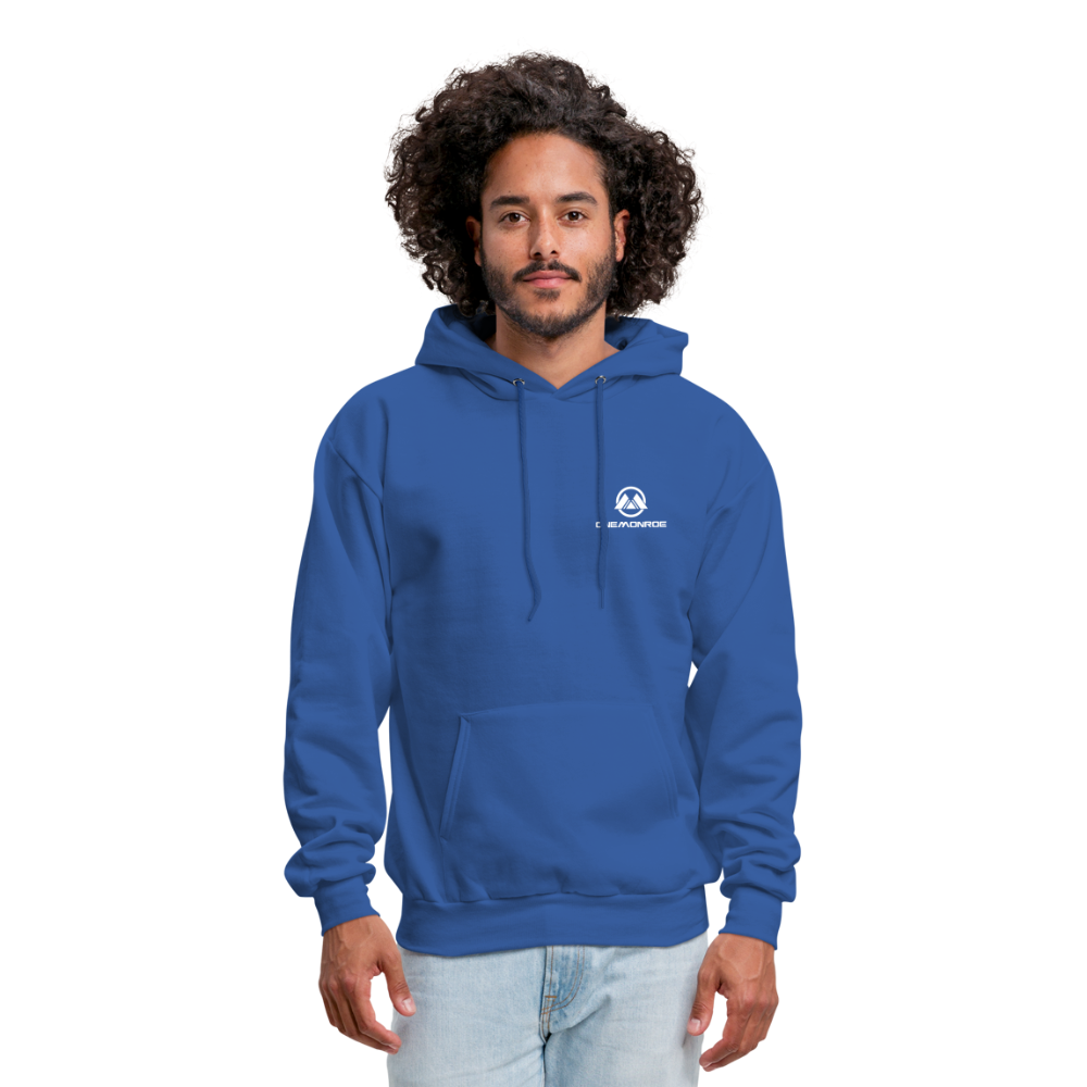 Men's Hoodie - White logo - royal blue