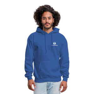 Men's Hoodie - White logo - royal blue