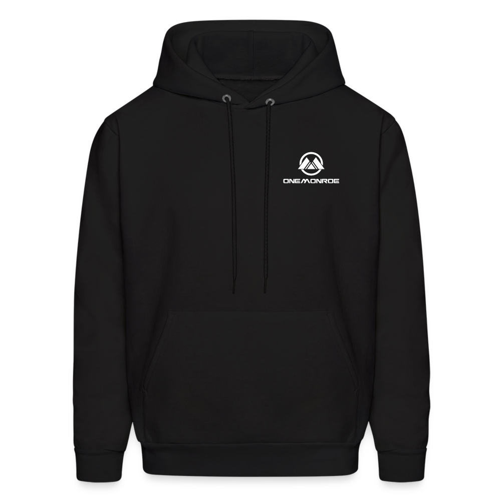 Men's Hoodie - White logo - black