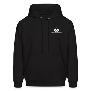 Men's Hoodie - White logo - black