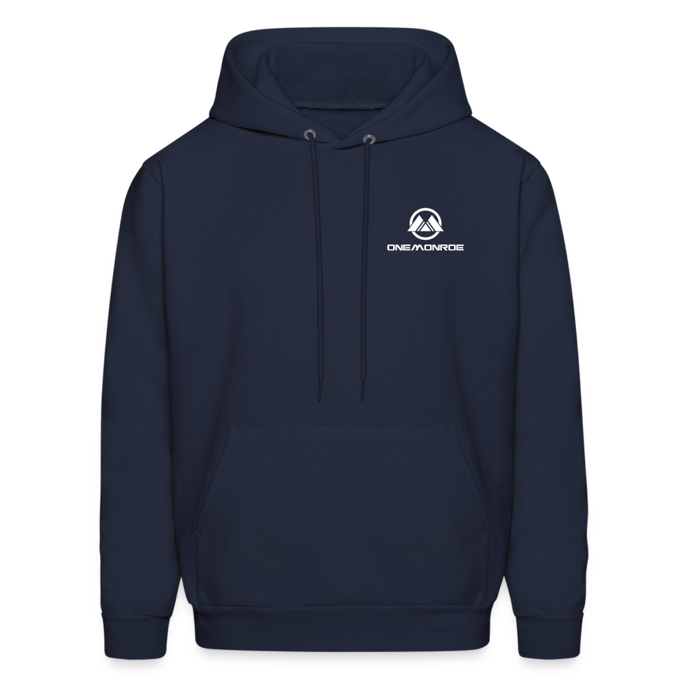 Men's Hoodie - White logo - navy