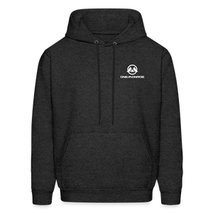 Men's Hoodie - White logo - charcoal grey