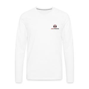 Monroe Men's Long Sleeve Cotton T-Shirt (All Color Logo) - white