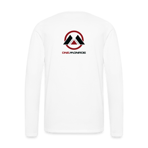 Monroe Men's Long Sleeve Cotton T-Shirt (All Color Logo) - white