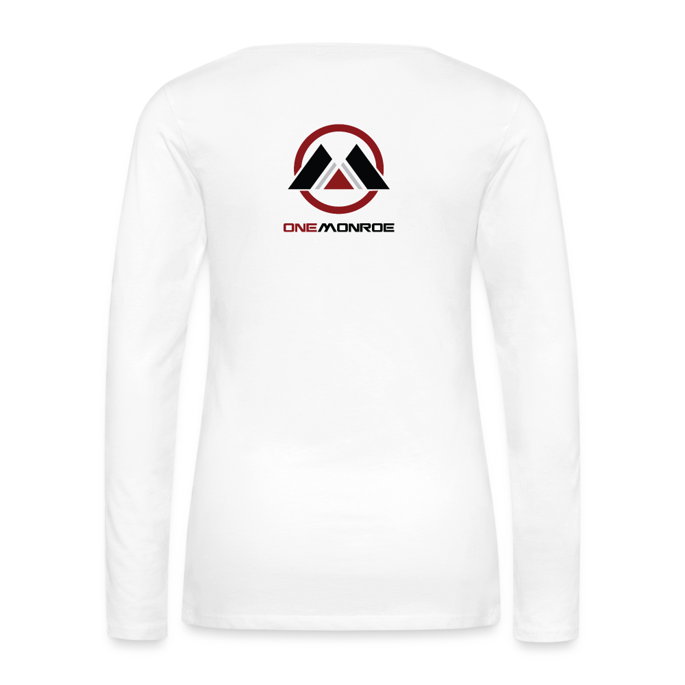 Monroe Women's Premium Long Sleeve T-Shirt (All Color Logo) - white