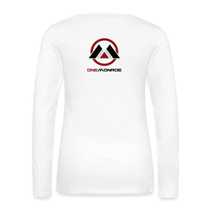 Monroe Women's Premium Long Sleeve T-Shirt (All Color Logo) - white