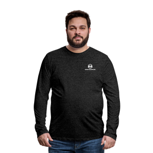 Men's Premium Long Sleeve T-Shirt - White One Monroe Logo----- Click to see more colors - charcoal grey