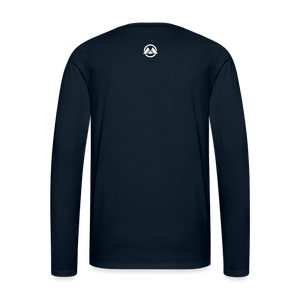Men's Premium Long Sleeve T-Shirt - White One Monroe Logo----- Click to see more colors - deep navy