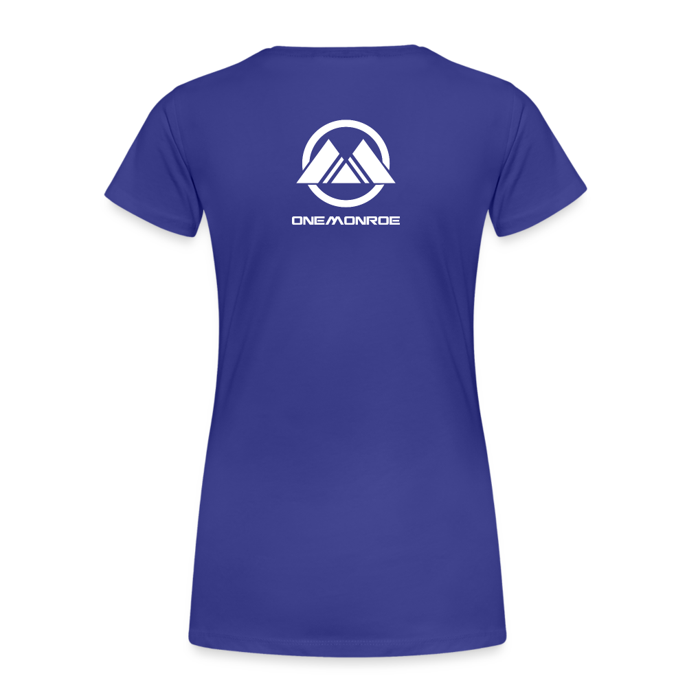 Monroe Women’s Premium T-Shirt (White Logo) - royal blue