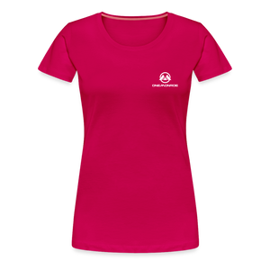 Monroe Women’s Premium T-Shirt (White Logo) - dark pink