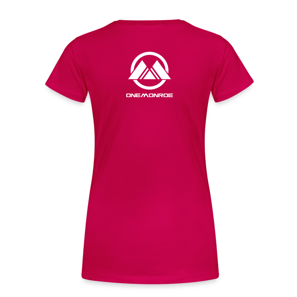 Monroe Women’s Premium T-Shirt (White Logo) - dark pink