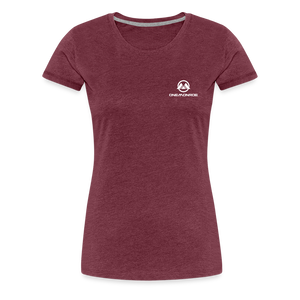 Monroe Women’s Premium T-Shirt (White Logo) - heather burgundy