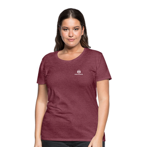 Monroe Women’s Premium T-Shirt (White Logo) - heather burgundy