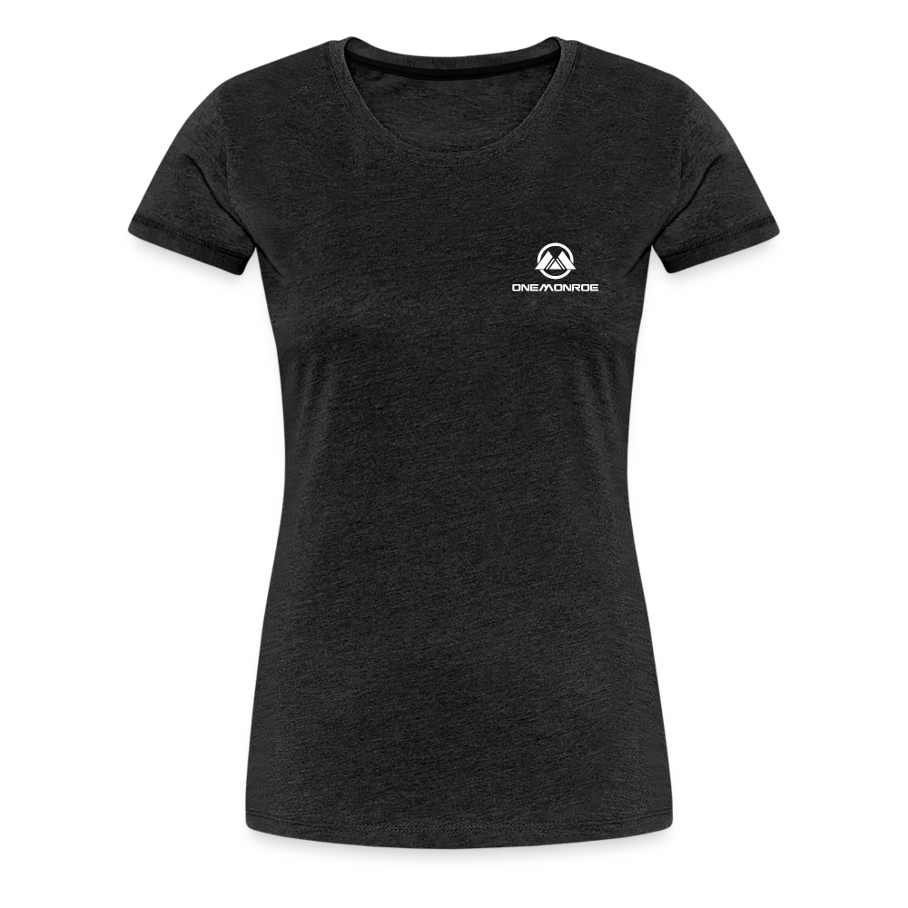 Monroe Women’s Premium T-Shirt (White Logo) - charcoal grey