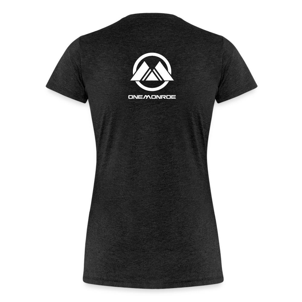 Monroe Women’s Premium T-Shirt (White Logo) - charcoal grey