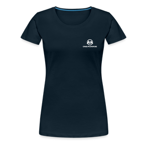 Monroe Women’s Premium T-Shirt (White Logo) - deep navy